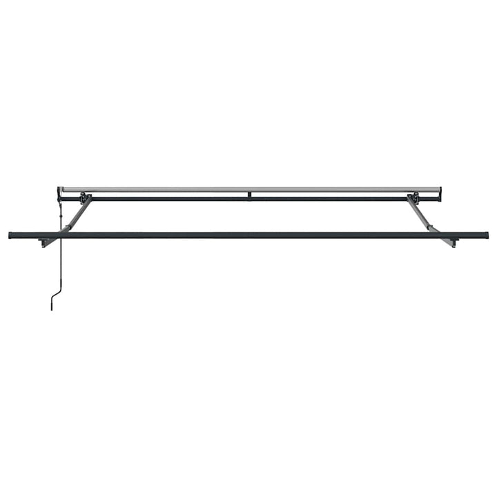 markise 300x250 cm automatisk betjening antracitgrå og hvid