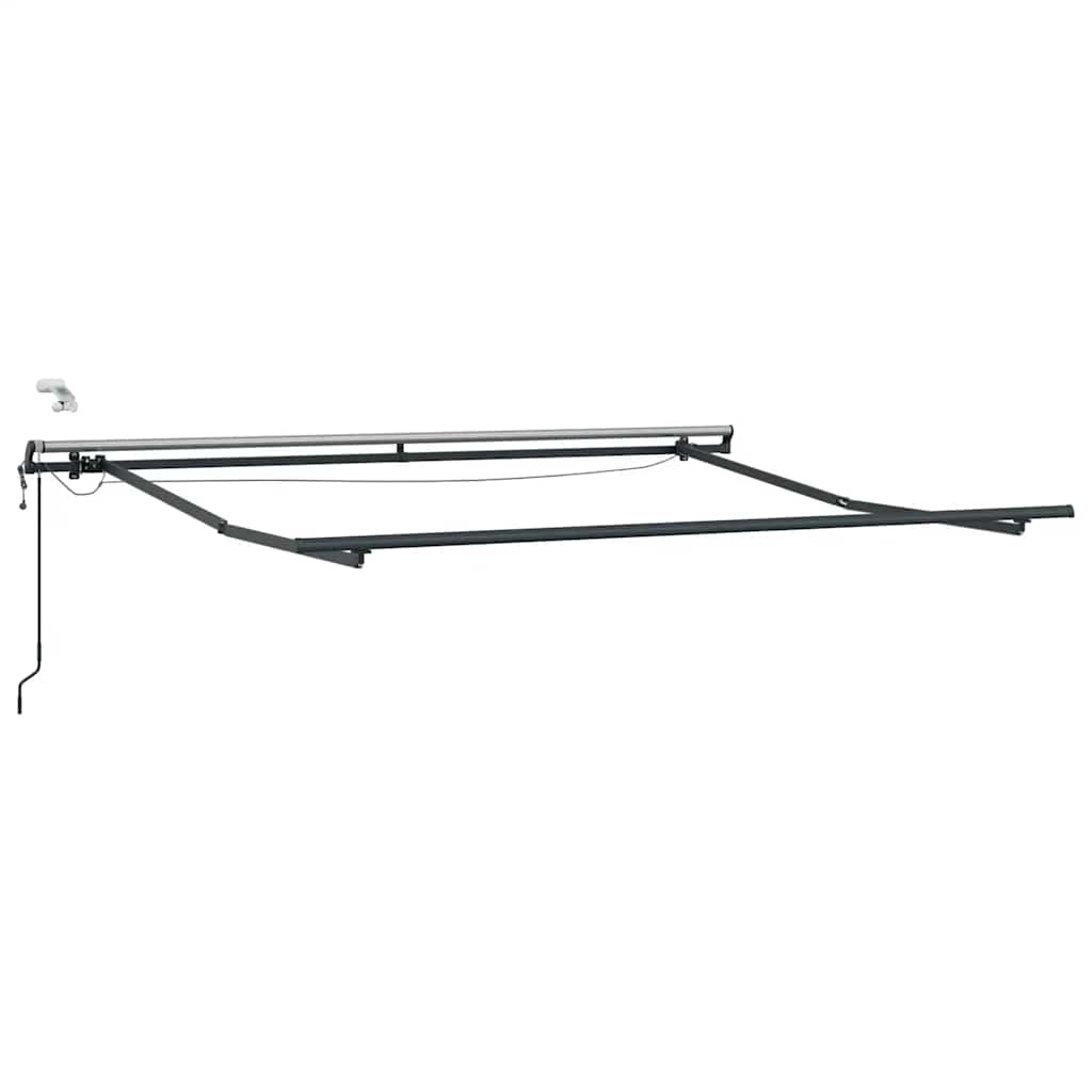markise m. LED 300x250 cm automatisk betjening antracitgrå hvid