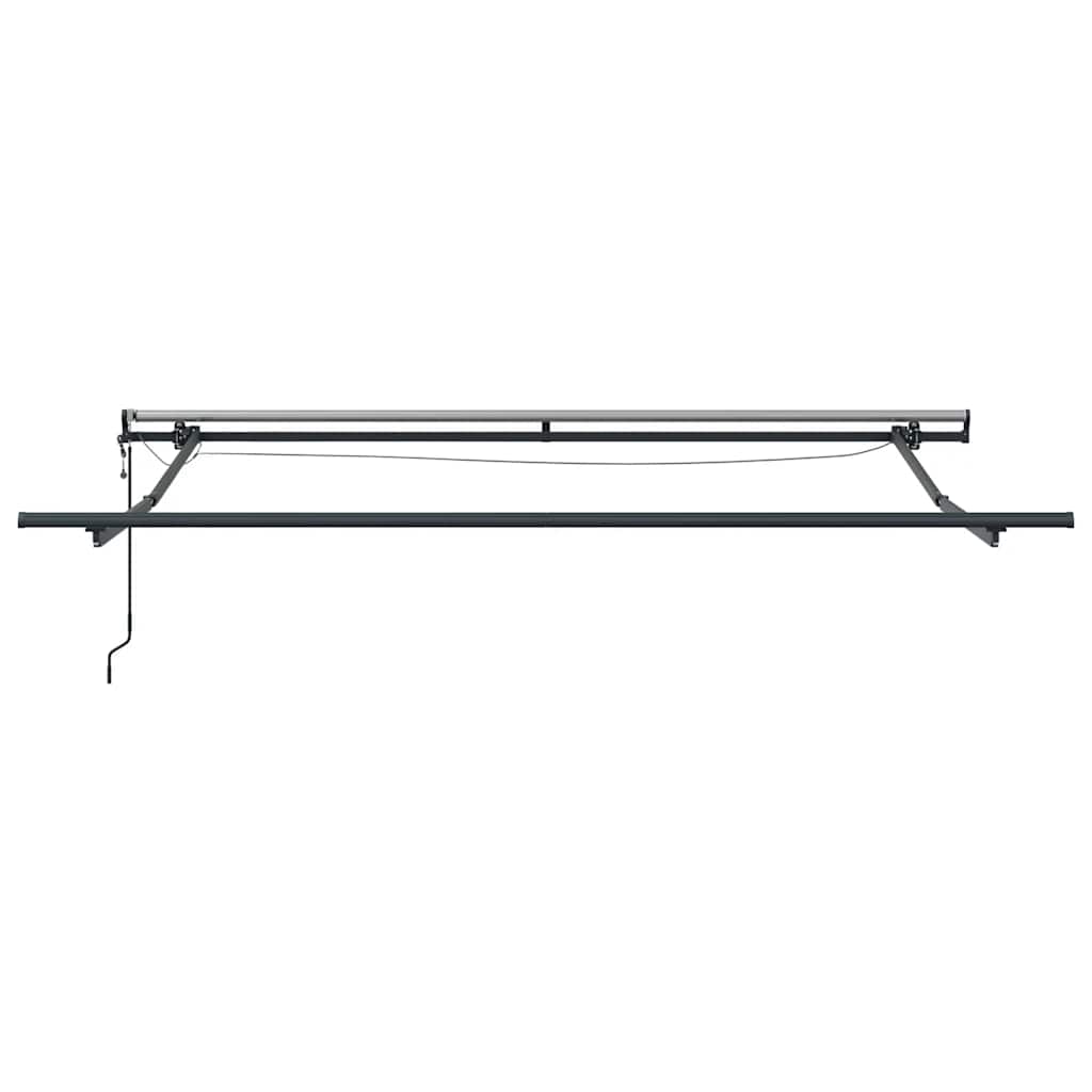 markise m. LED 300x250 cm automatisk betjening antracitgrå hvid