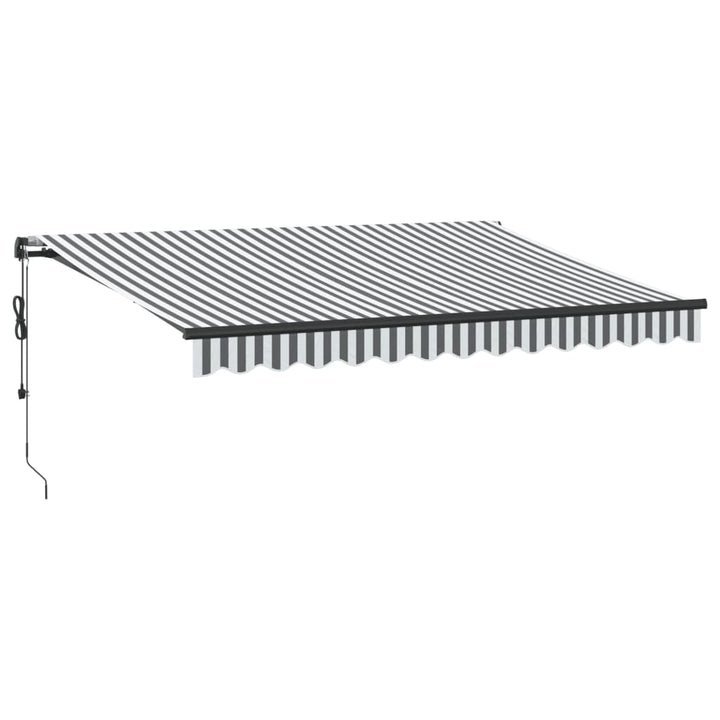 Udtrækkelig markise Anthracit og hvid 350 x 250 cm Polyester