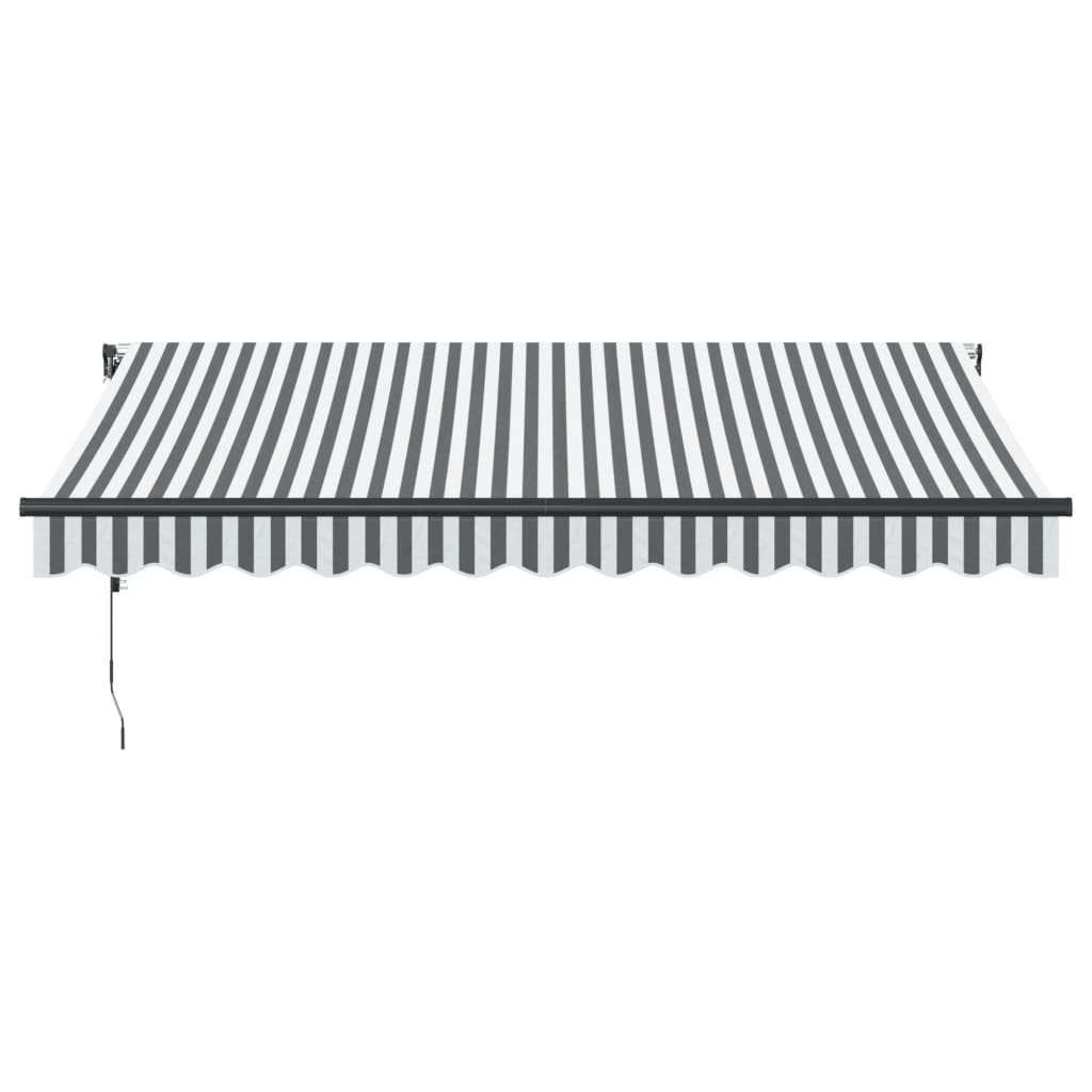 Udtrækkelig markise Anthracit og hvid 350 x 250 cm Polyester