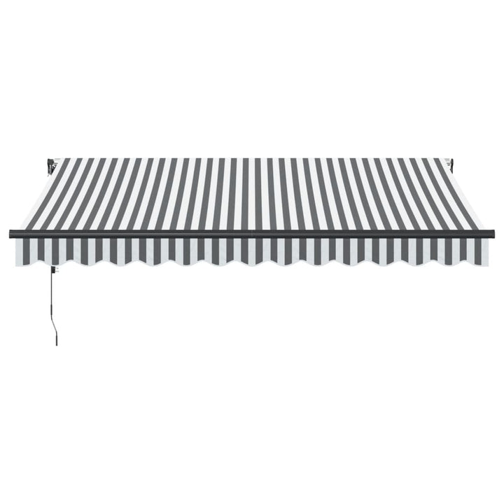 Udtrækkelig markise Anthracit og hvid 350 x 250 cm Polyester