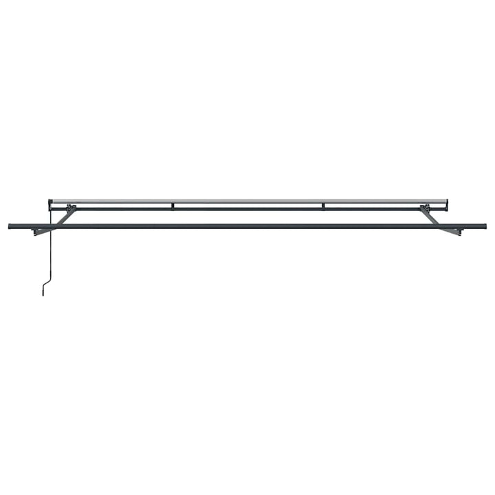 markise 400x300 cm automatisk betjening antracitgrå og hvid