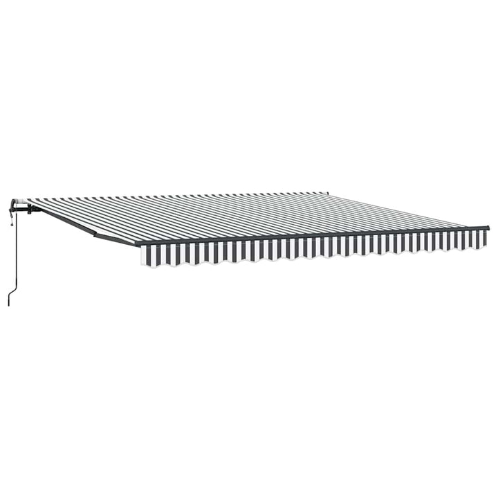 markise 400x300 cm automatisk betjening antracitgrå og hvid