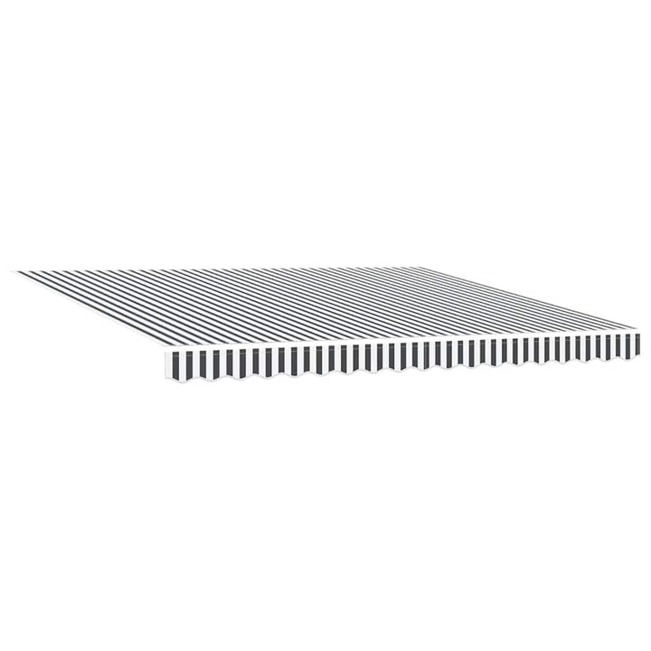 markise 400x300 cm automatisk betjening antracitgrå og hvid