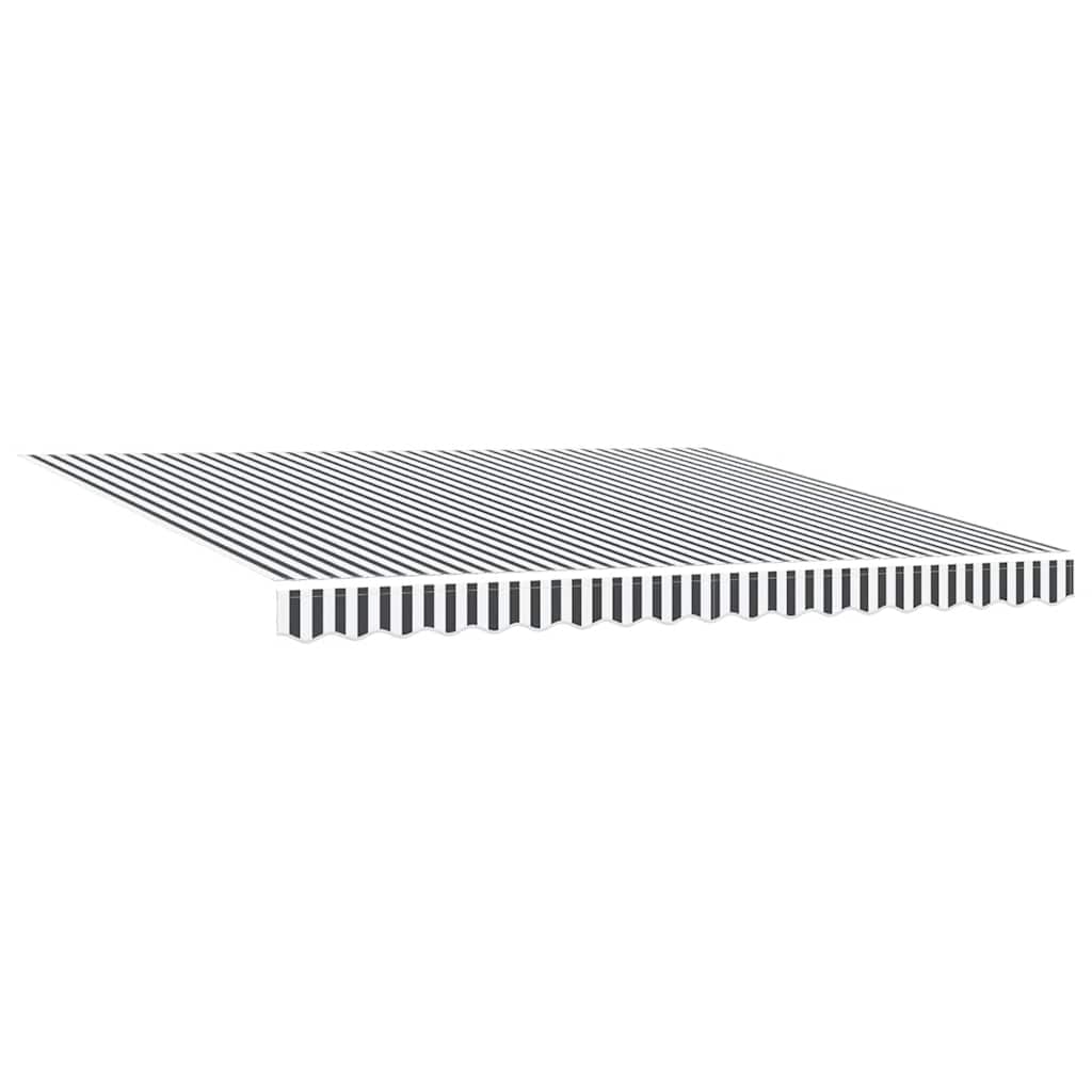 markise 400x300 cm automatisk betjening antracitgrå og hvid