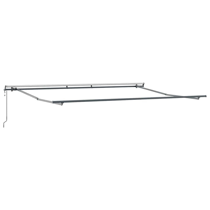 markise 400x300 cm automatisk betjening antracitgrå og hvid