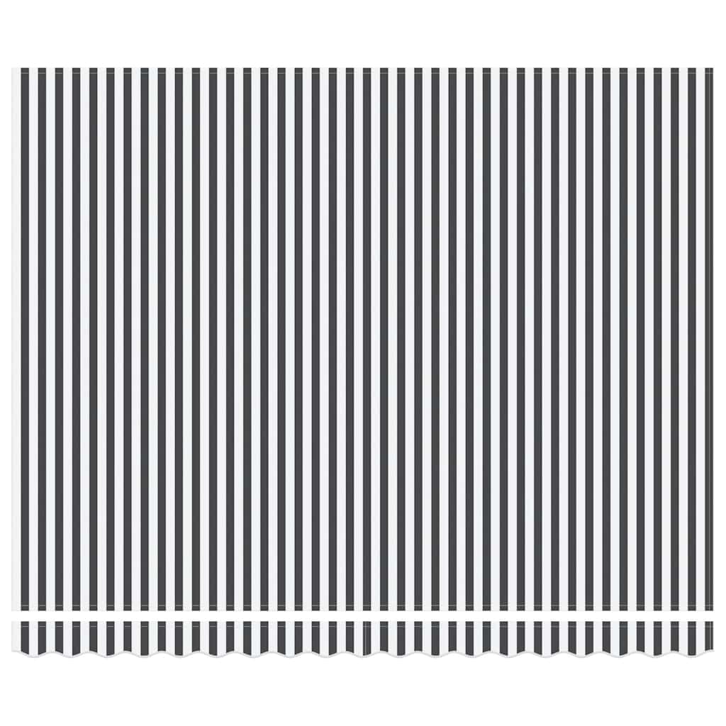 markise 400x300 cm automatisk betjening antracitgrå og hvid