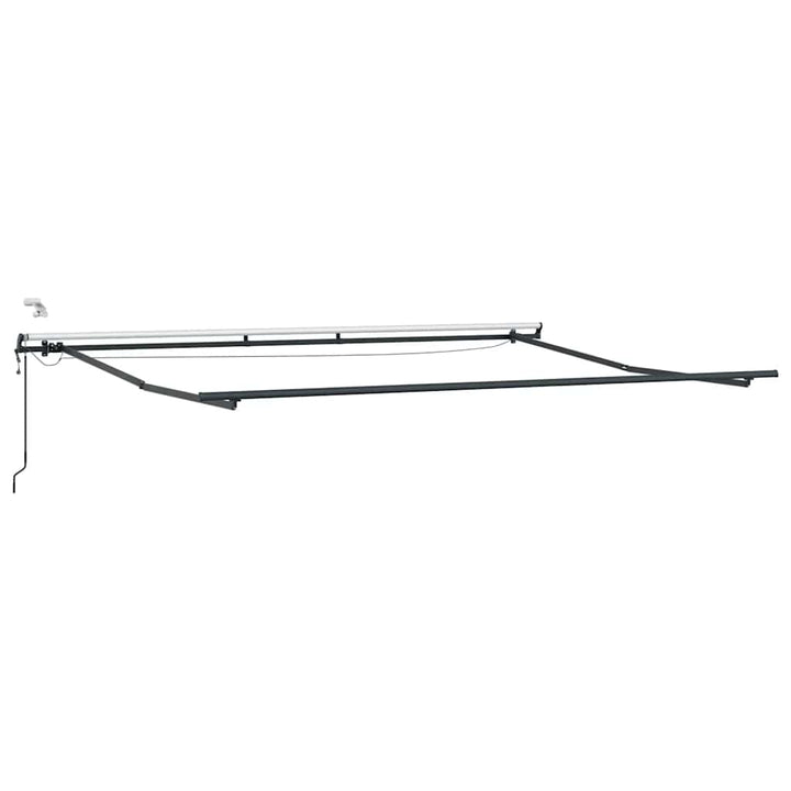 markise m. LED 400x300 cm automatisk betjening antracitgrå hvid