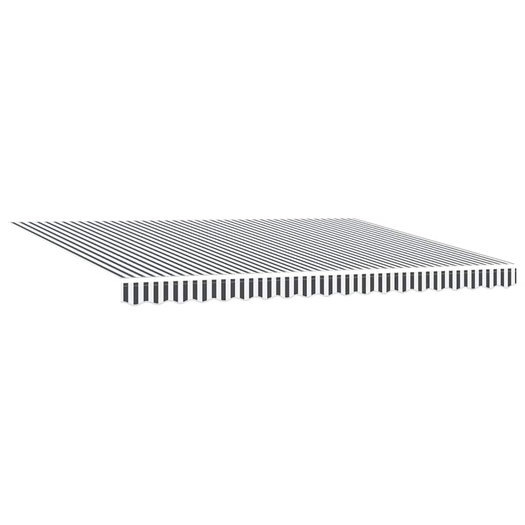 markise 450x300 cm automatisk betjening antracitgrå og hvid