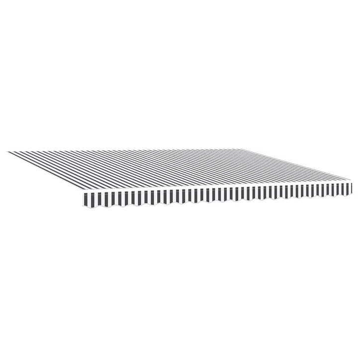 markise 450x300 cm automatisk betjening antracitgrå og hvid