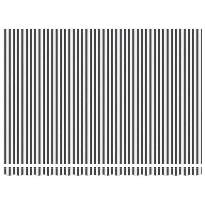 markise 450x300 cm automatisk betjening antracitgrå og hvid