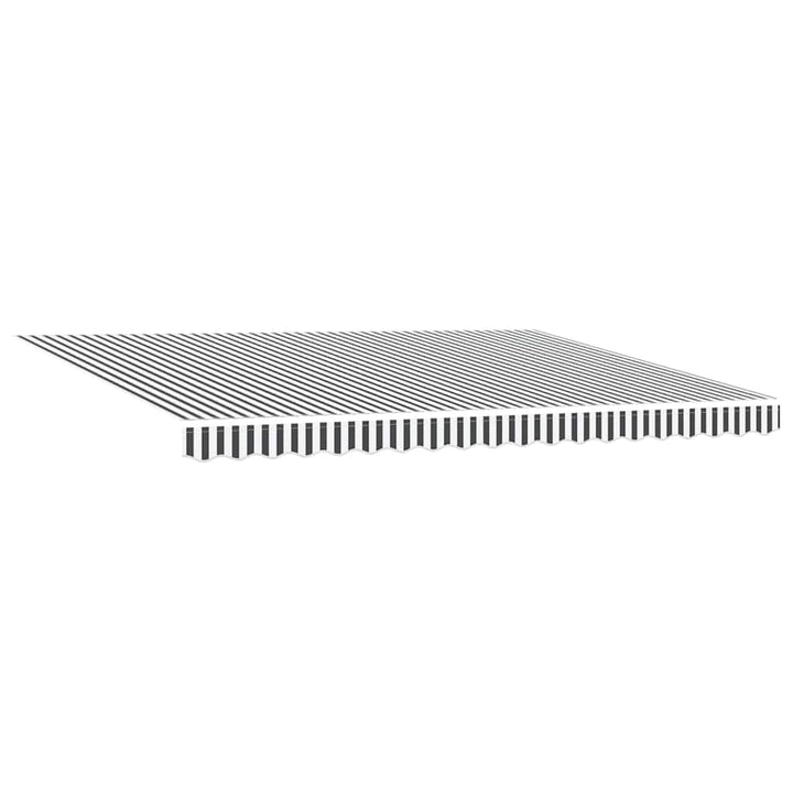 markise 450x300 cm automatisk betjening antracitgrå og hvid