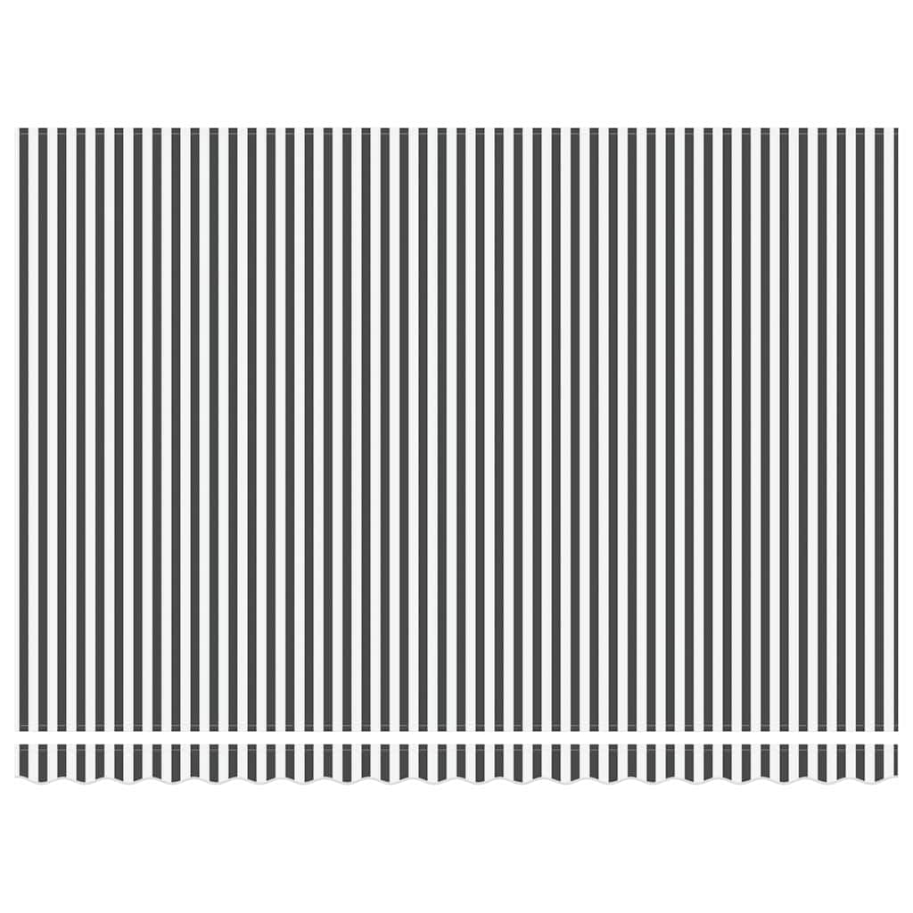markise 450x300 cm automatisk betjening antracitgrå og hvid