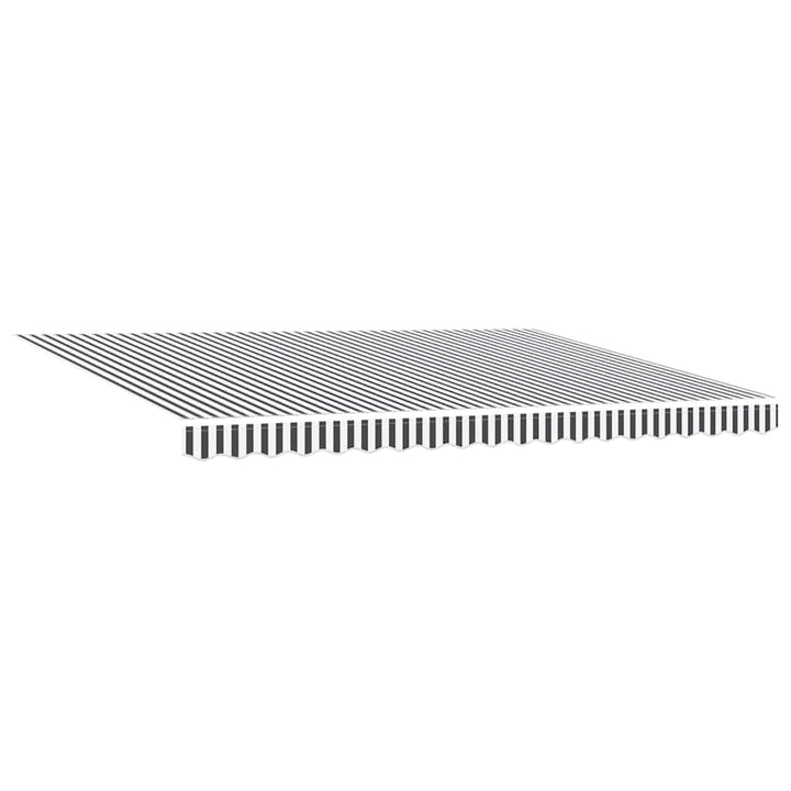 markise m. LED 450x300 cm automatisk betjening antracitgrå hvid