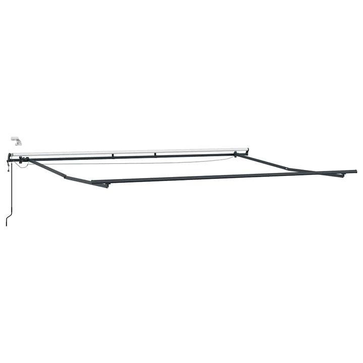 markise m. LED 450x300 cm automatisk betjening antracitgrå hvid