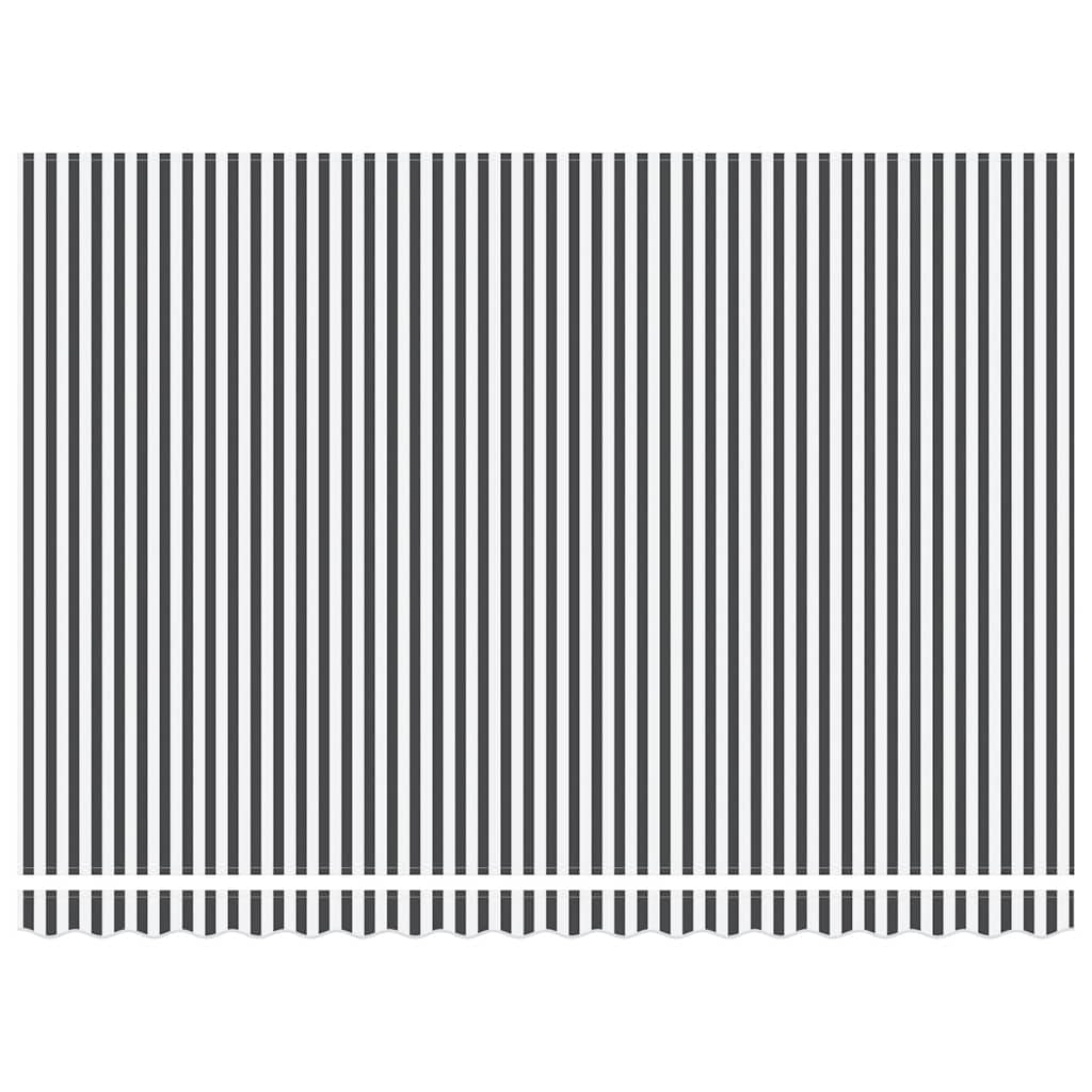 markise m. LED 450x300 cm automatisk betjening antracitgrå hvid
