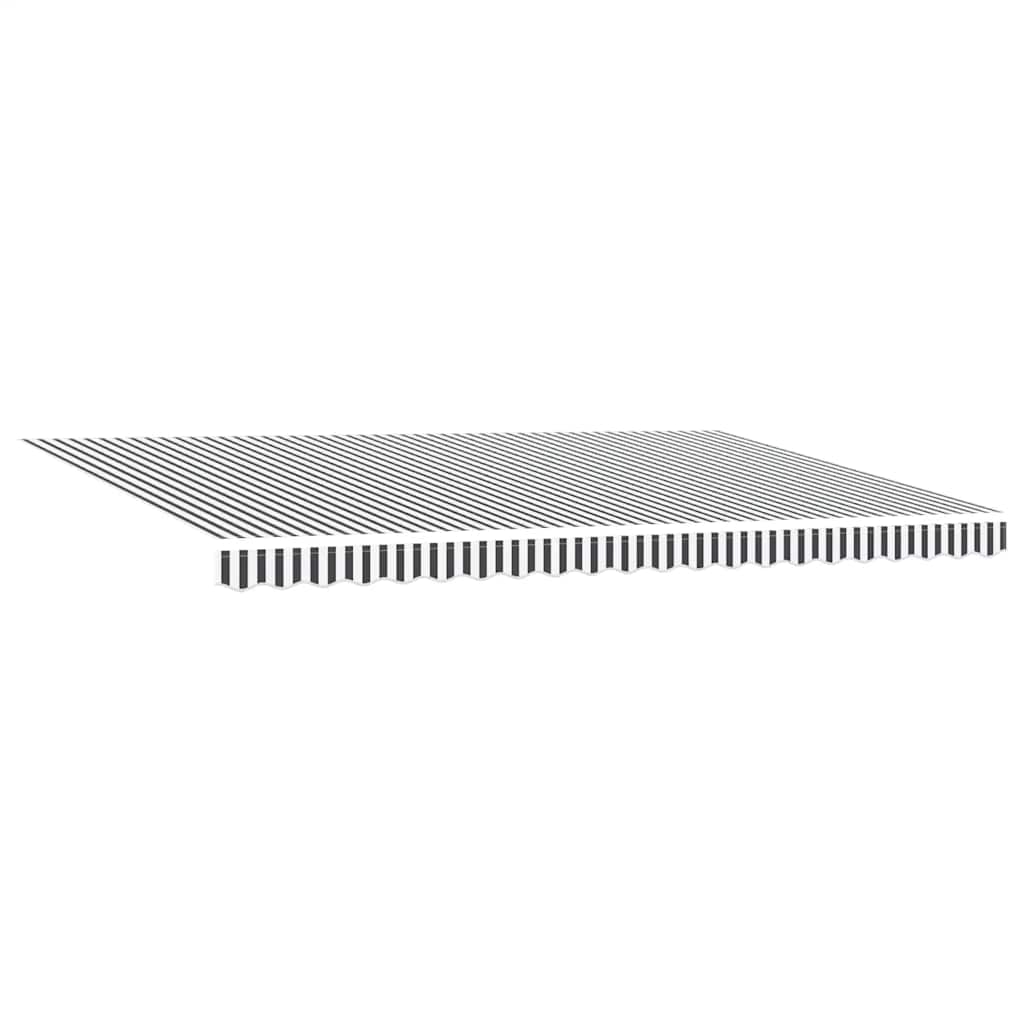 markise 450x350 cm automatisk betjening antracitgrå og hvid