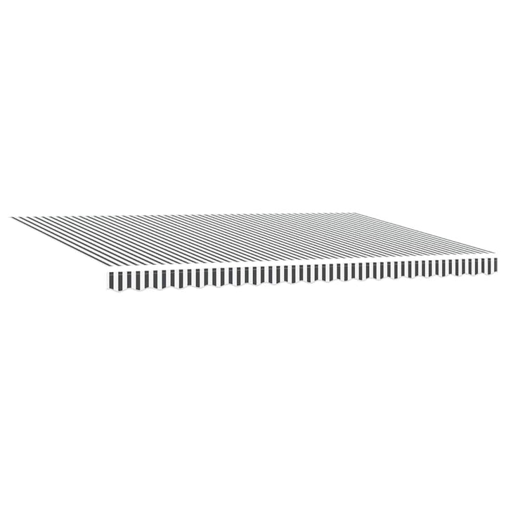 markise 450x350 cm automatisk betjening antracitgrå og hvid