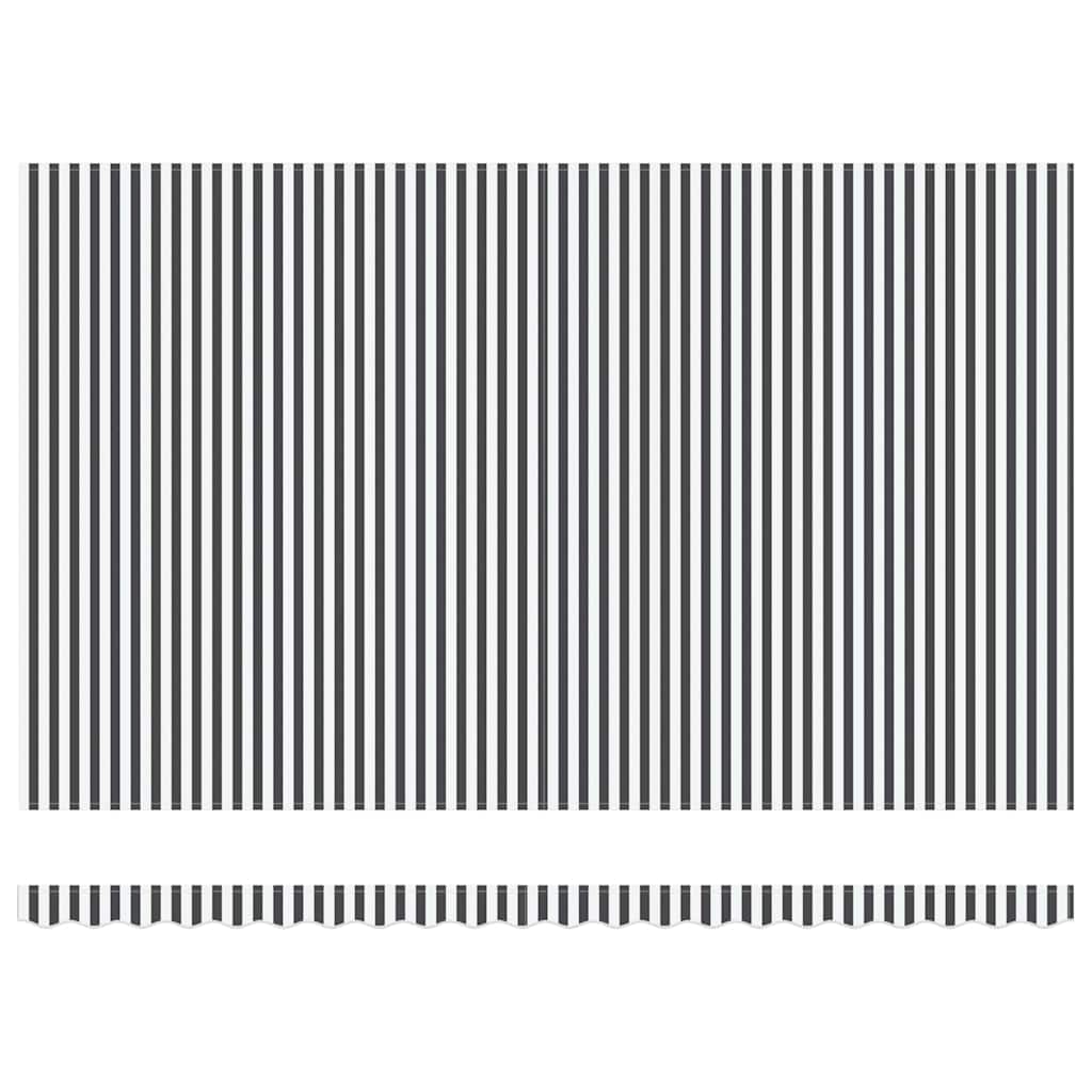 markise 450x350 cm automatisk betjening antracitgrå og hvid