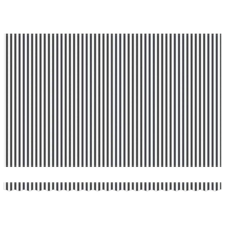 markise 450x350 cm automatisk betjening antracitgrå og hvid
