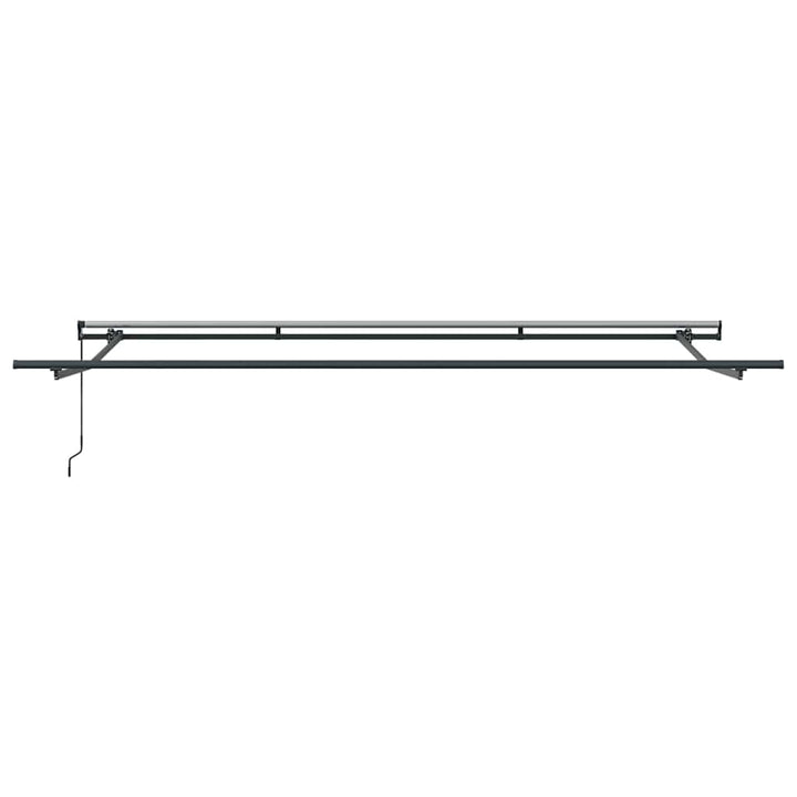 markise 500x300 cm automatisk betjening antracitgrå og hvid