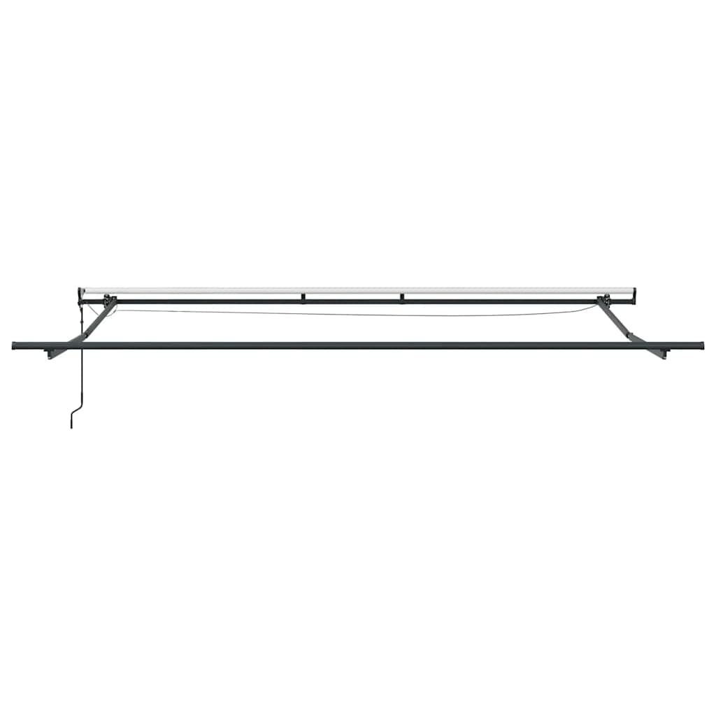 markise m. LED 500x300 cm automatisk betjening antracitgrå hvid