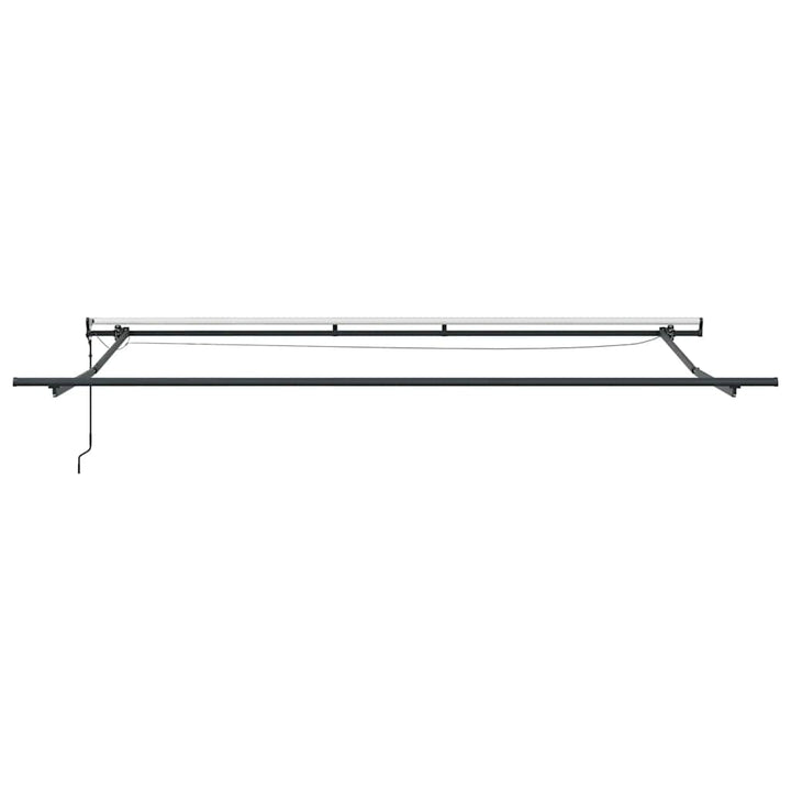 markise m. LED 500x300 cm automatisk betjening antracitgrå hvid