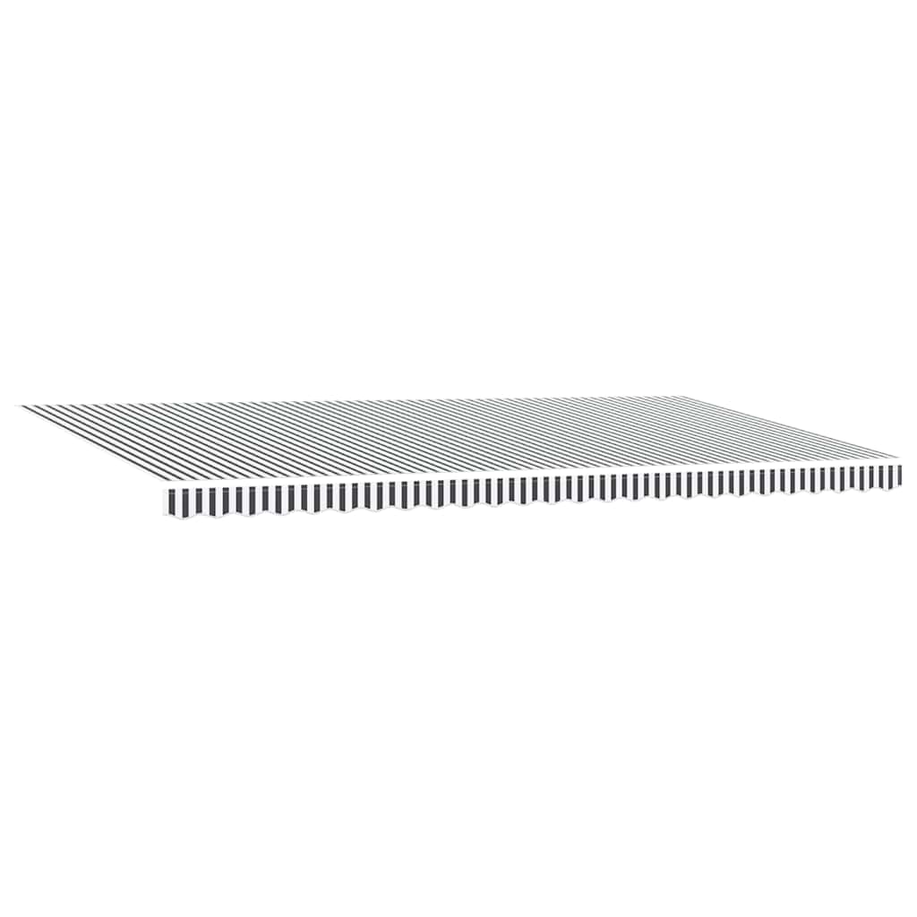 markise 600x300 cm automatisk betjening antracitgrå og hvid