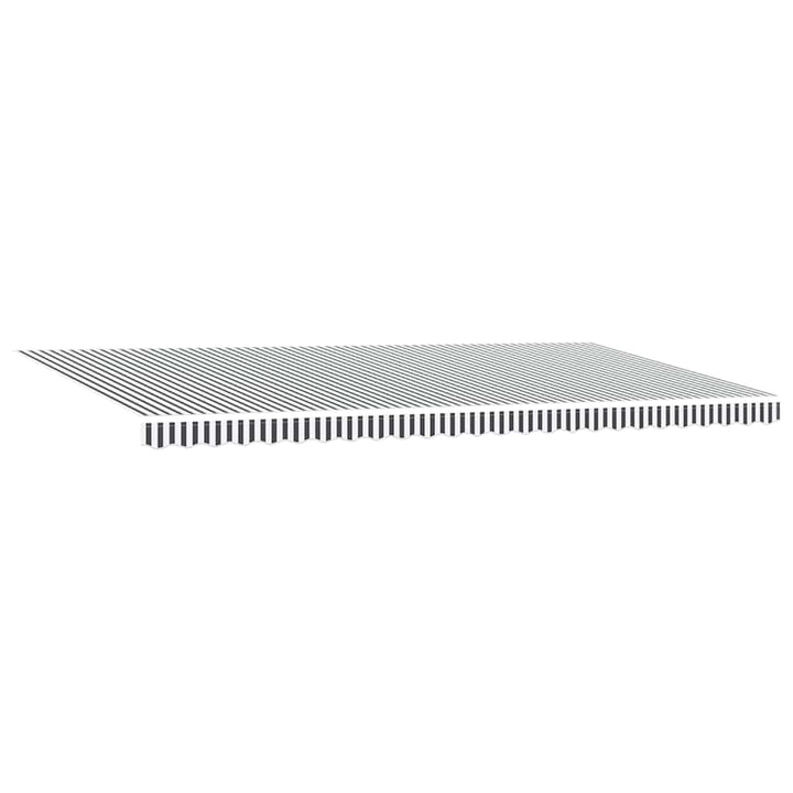 markise 600x300 cm automatisk betjening antracitgrå og hvid