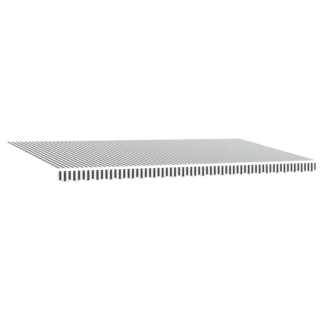 markise 600x300 cm automatisk betjening antracitgrå og hvid
