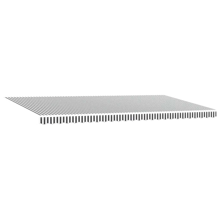 markise 600x300 cm automatisk betjening antracitgrå og hvid