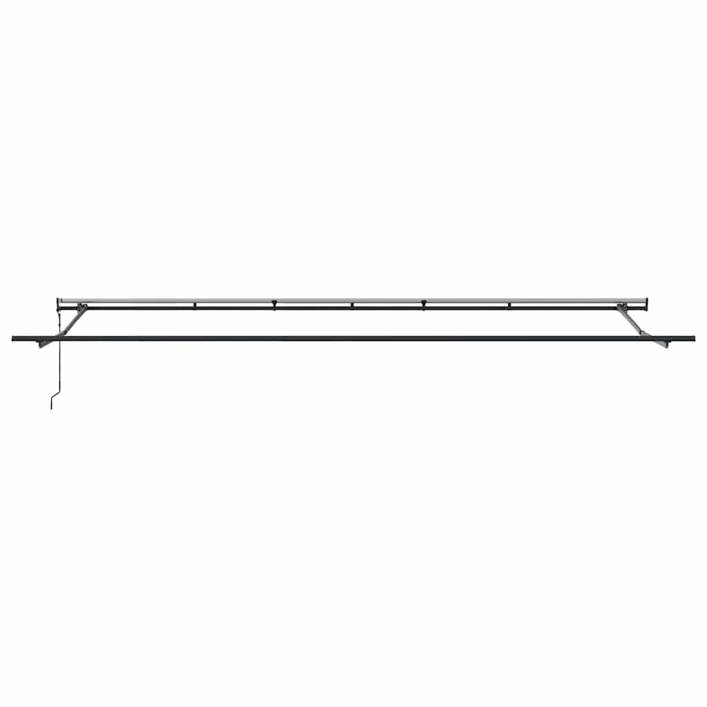 markise 600x300 cm automatisk betjening antracitgrå og hvid