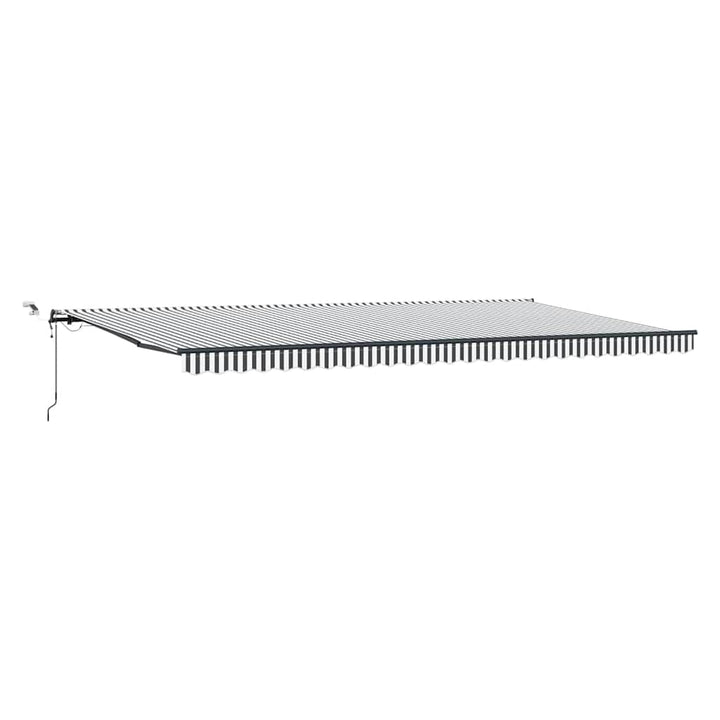 markise m. LED 600x300 cm automatisk betjening antracitgrå hvid