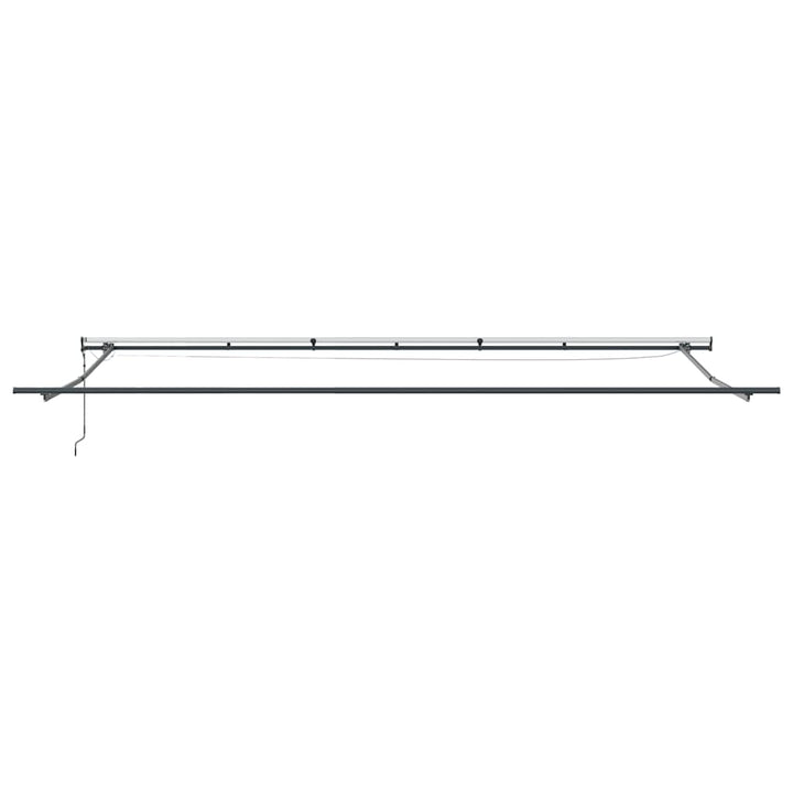 markise m. LED 600x300 cm automatisk betjening antracitgrå hvid