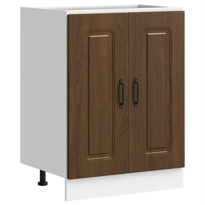 underskab til vask Kalmar 60x46x81,5 cm konstrueret træ brun eg