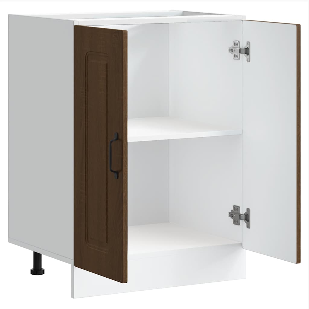 underskab til vask Kalmar 60x46x81,5 cm konstrueret træ brun eg