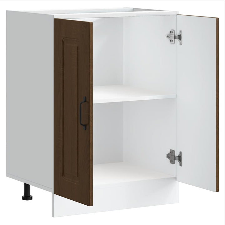 underskab til vask Kalmar 60x46x81,5 cm konstrueret træ brun eg