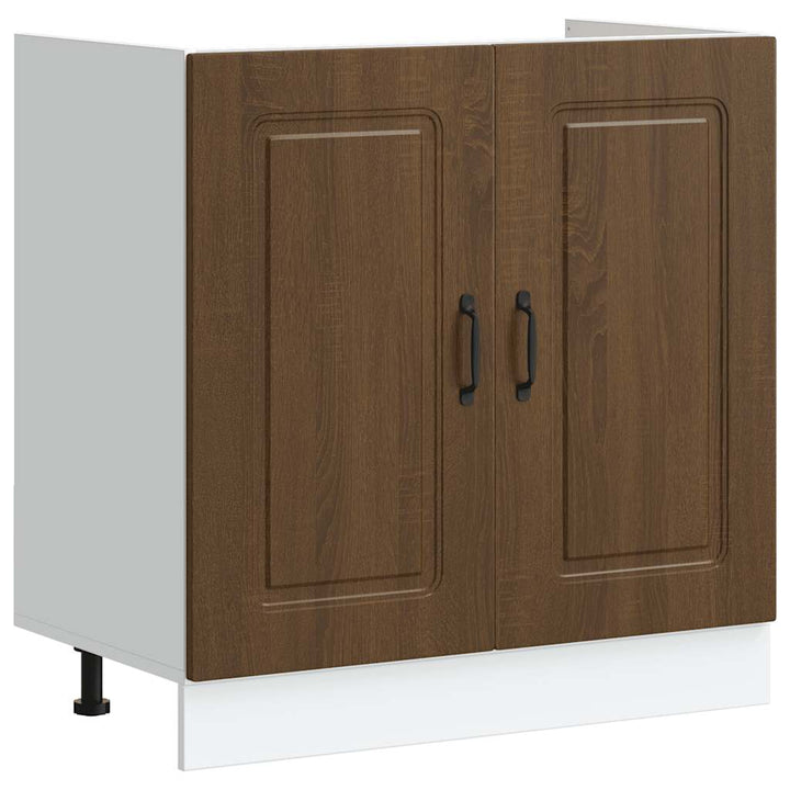 underskab til vask Kalmar 80x46x81,5 cm konstrueret træ brun eg