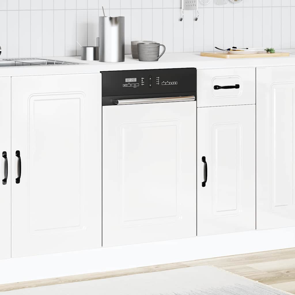 låge til opvaskemaskine Kalmar 45x1,5x57 cm hvid højglans
