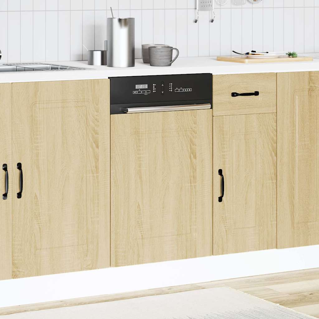 låge til opvaskemaskine Kalmar 45x1,5x57 cm sonoma-eg
