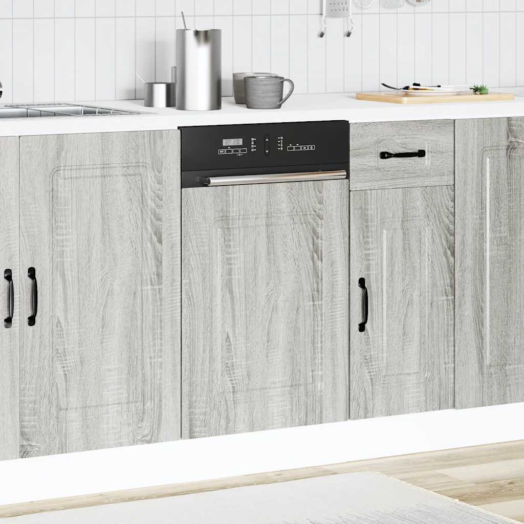 låge til opvaskemaskine Kalmar 45x1,5x57 cm grå sonoma-eg