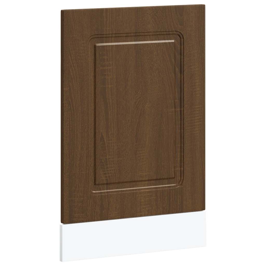 låge til opvaskemaskine Kalmar 45x1,5x57 cm brun egetræsfarve