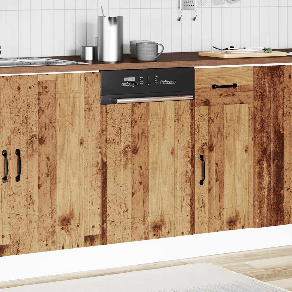 låge til opvaskemaskine Kalmar 45x1,5x57 cm antikt træ