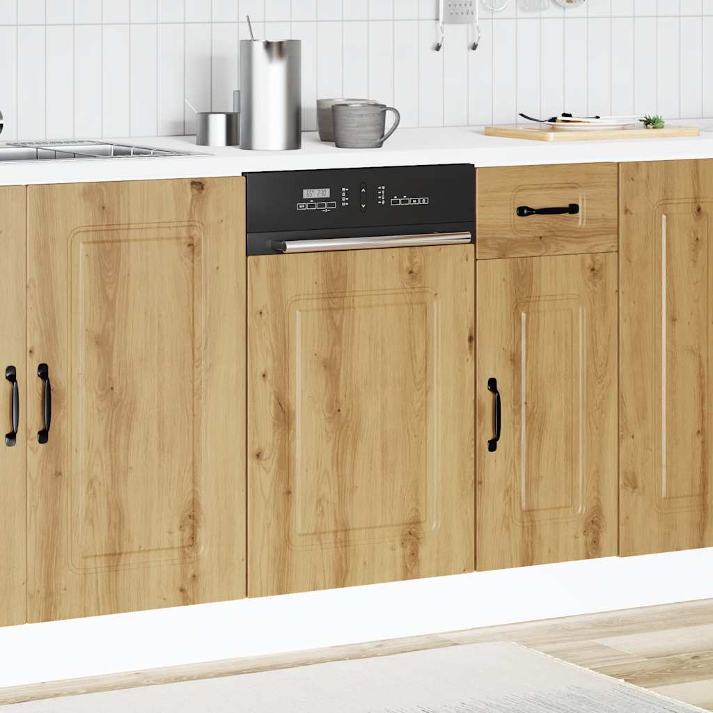 låge til opvaskemaskine Kalmar 45x1,5x57 cm egetræsfarvet