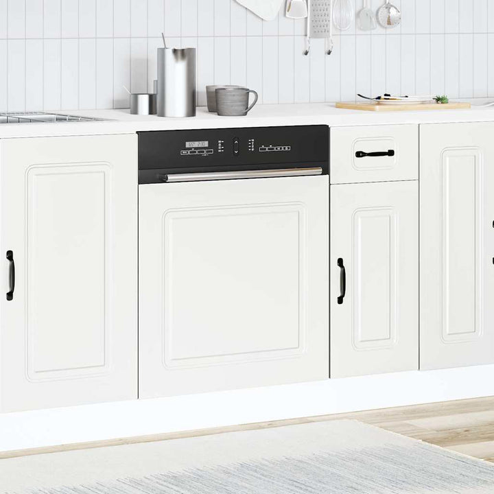 låge til opvaskemaskine Kalmar 60x1,5x57cm konstrueret træ hvid
