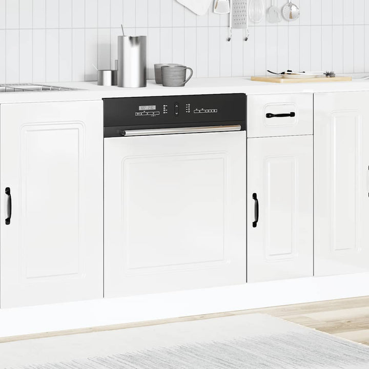 låge til opvaskemaskine Kalmar 60x1,5x57 cm hvid højglans