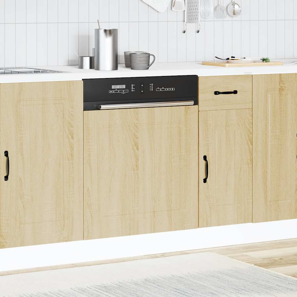 låge til opvaskemaskine Kalmar 60x1,5x57 cm sonoma-eg