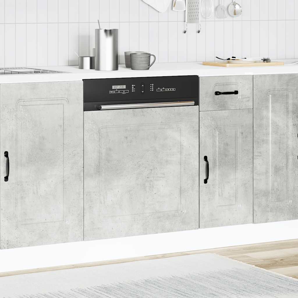 låge til opvaskemaskine Kalmar 60x1,5x57 cm betongrå