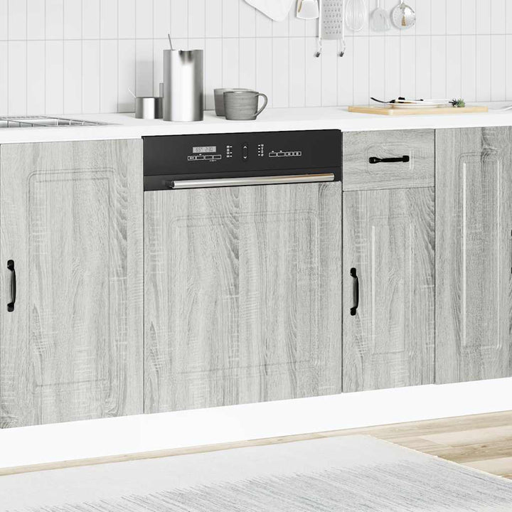 låge til opvaskemaskine Kalmar 60x1,5x57 cm grå sonoma-eg